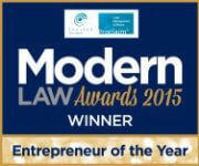 Modern Law awards Entrepreneur of the year winner 2015