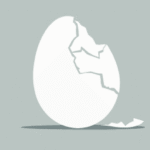 Cracked egg with chick about to hatch