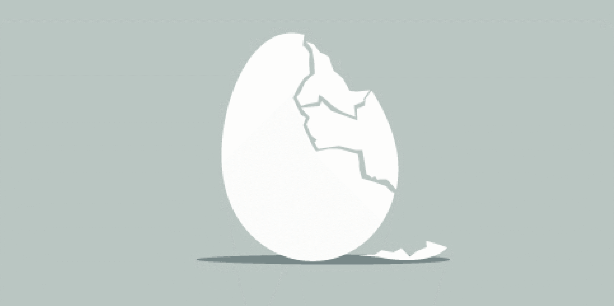 Cracked egg with chick about to hatch