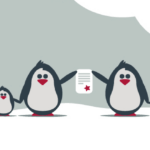 Penguins holding certificate