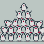Team pyramid of penguins